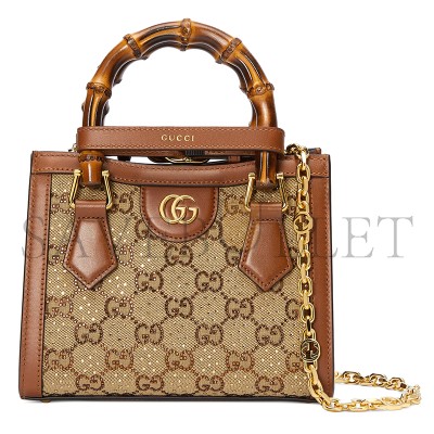 GUCCI DIANA CRYSTALS SMALL TOTE BAG ‎707449 21HRG 2687 (20*16*10cm)